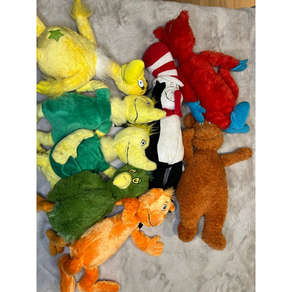 Kohls Cares Dr Seuss Plush Lot Cat in the Hat Fox in Socks Horton 8pc Multicolor